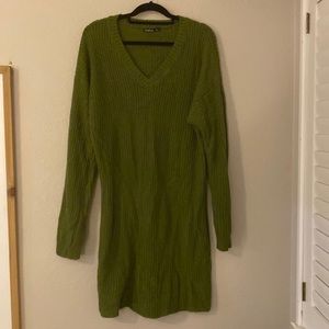 Gorgeous green sweater tunic or mini dress - Buy 1 get 1 free